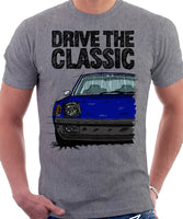 Drive The Classic Porsche 914 Rubber Bumper. T-shirt in Heather Grey Colour