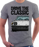 Drive The Classic Porsche 914 Rubber Bumper. T-shirt in Heather Grey Colour