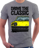 Drive The Classic Porsche 914 Rubber Bumper. T-shirt in Heather Grey Colour