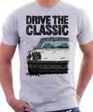 Drive The Classic Porsche 914 Rubber Bumper. T-shirt in White Colour