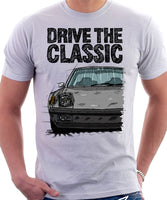 Drive The Classic Porsche 914 Rubber Bumper. T-shirt in White Colour