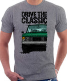 Drive The Classic Range Rover Classic Early Model. T-shirt in Heather Grey Color.