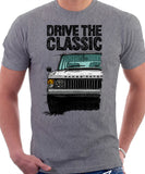 Drive The Classic Range Rover Classic Early Model. T-shirt in Heather Grey Color.