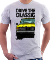 Drive The Classic Range Rover Classic Early Model. T-shirt in White Color.