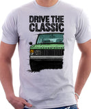 Drive The Classic Range Rover Classic Early Model. T-shirt in White Color.