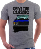 Drive The Classic Range Rover Classic Late Model. T-shirt in Heather Grey Color.
