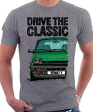 Drive The Classic Renault 5 Alpine Turbo. T-shirt in Heather Grey Color