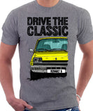 Drive The Classic Renault 5 Early Model. T-shirt in Heather Grey Colour
