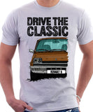 Drive The Classic Renault 5 Early Model. T-shirt in White Color