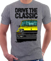 Drive The Classic R5 Turbo (Black Bumper). T-shirt in Heather Grey Color