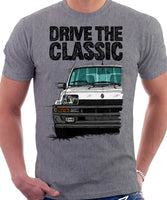 Drive The Classic R5 Turbo (Black Bumper). T-shirt in Heather Grey Color