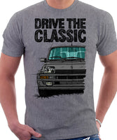 Drive The Classic R5 Turbo (Black Bumper). T-shirt in Heather Grey Color