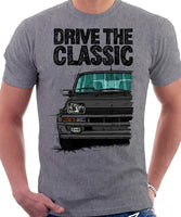 Drive The Classic R5 Turbo (Black Bumper). T-shirt in Heather Grey Color