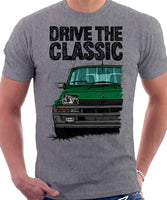 Drive The Classic R5 Turbo (Black Bumper). T-shirt in Heather Grey Color