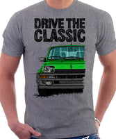 Drive The Classic R5 Turbo (Black Bumper). T-shirt in Heather Grey Color