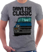 Drive The Classic R5 Turbo (Black Bumper). T-shirt in Heather Grey Color