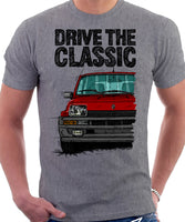 Drive The Classic R5 Turbo (Black Bumper). T-shirt in Heather Grey Color