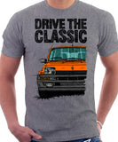 Drive The Classic Renault 5 Turbo (Black Bumper). T-shirt in Heather Grey Color