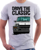 Drive The Classic Renault 5 Turbo ( Black Bumper). T-shirt in White Color