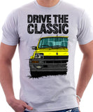 Drive The Classic Renault 5 Turbo ( Black Bumper). T-shirt in White Color