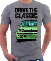 Drive The Classic Renault 5 Turbo (Colour Bumper). T-shirt in Heather Grey Color