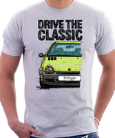 Drive The Classic Renault Twingo Early Model. T-shirt in White Color