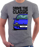 Drive The Classic Renault Twingo Late Model. T-shirt in Heather Grey Color