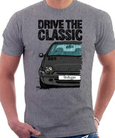 Drive The Classic Renault Twingo Mid Model. T-shirt in Heather Grey Color