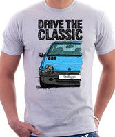 Drive The Classic Renault Twingo Mid Model. T-shirt in White Color