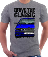 Drive The Classic Saab 9000 Aero. T-shirt in Heather Grey Colour