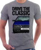 Drive The Classic Saab 9000 Early Model. T-shirt in Heather Grey Colour