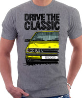 Drive The Classic Saab 9000 Late Model. T-shirt in Heather Grey Colour