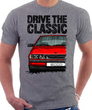 Drive The Classic Saab 9000 Late Model. T-shirt in Heather Grey Colour