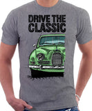 Drive The Classic Saab 96 1960 Model. T-shirt in Heather Grey Colour