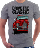 Drive The Classic Saab 96 1960 Model. T-shirt in Heather Grey Colour