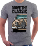 Drive The Classic Saab 96 1960 Model. T-shirt in Heather Grey Colour