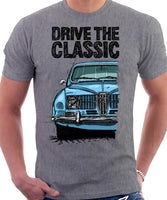 Drive The Classic Saab 96 1964 Model. T-shirt in Heather Grey Colour