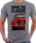 Drive The Classic Saab 96 1964 Model. T-shirt in Heather Grey Colour