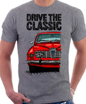 Drive The Classic Saab 96 1969 Model. T-shirt in Heather Grey Colour