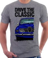 Drive The Classic Saab 96 1974 Model. T-shirt in Heather Grey Colour