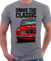 Drive The Classic Saab 96 1974 Model. T-shirt in Heather Grey Colour