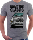 Drive The Classic Saab 96 1974 Model. T-shirt in Heather Grey Colour
