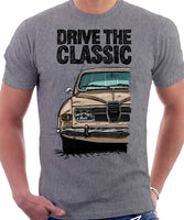 Drive The Classic Saab 96 1974 Model. T-shirt in Heather Grey Colour