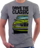 Drive The Classic Saab 96 1978 Model. T-shirt in Heather Grey Colour