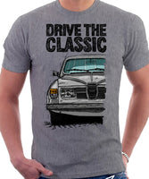 Drive The Classic Saab 96 1978 Model. T-shirt in Heather Grey Colour