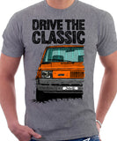 Drive The Classic Fiat Panda Early Model. T-shirt in Heather Grey Colour