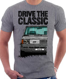 Drive The Classic Fiat Panda Early Model. T-shirt in Heather Grey Colour