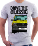 Drive The Classic Fiat Panda Late Model. T-shirt in White Colour
