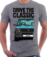 Drive The Classic Fiat Panda Latest Model. T-shirt in Heather Grey Colour