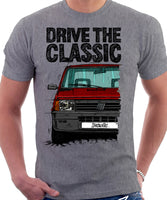 Drive The Classic Fiat Panda Latest Model. T-shirt in Heather Grey Colour